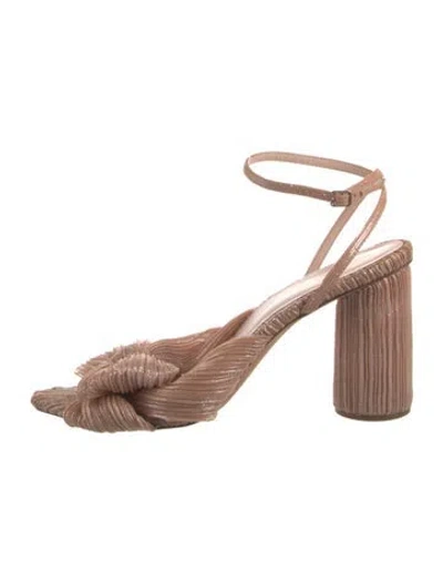 Pre-owned Loeffler Randall Bow Accents Sandals In Neutrals
