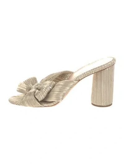 Pre-owned Loeffler Randall Bow Accents Sandals In Neutrals