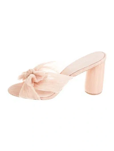 Pre-owned Loeffler Randall Bow Accents Sandals In Neutrals