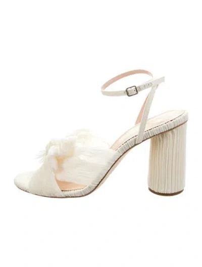 Pre-owned Loeffler Randall Bow Accents Sandals W/ Tags In White