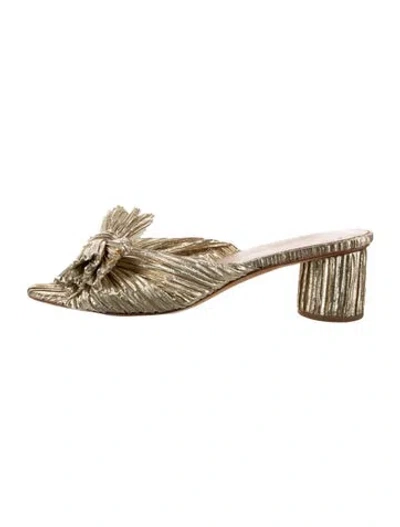 Pre-owned Loeffler Randall Bow Accents Slides In Clear