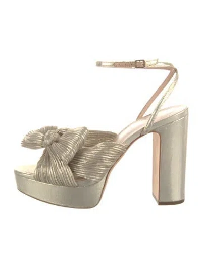 Pre-owned Loeffler Randall Bow Accents Slingback Sandals