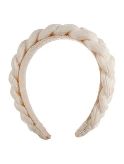 Pre-owned Loeffler Randall Braided Headband In Neutrals