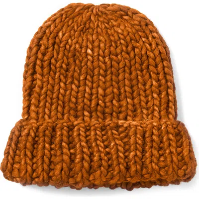 Loeffler Randall Brandi Chunky Knit Beanie In Amber