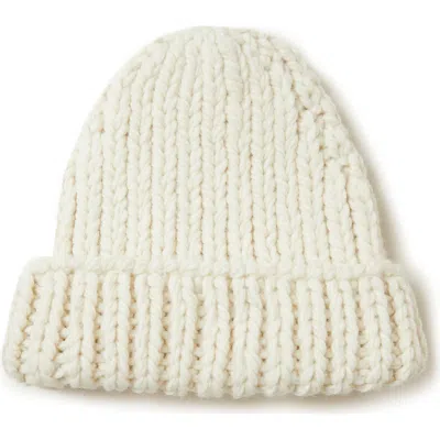 Loeffler Randall Brandi Chunky Knit Beanie In Cream