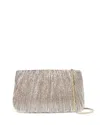 Loeffler Randall Brit Flat Pleated Pouch Clutch In Champagne/gold