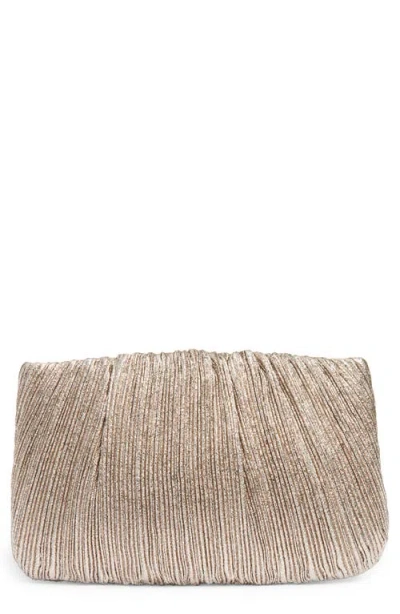 Loeffler Randall Brit Pleated Clutch In Gold