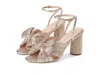 Loeffler Randall Camellia Knotted Sandal In Gold