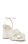 Loeffler Randall Camellia Knotted Sandal In Pearl/rhinestone