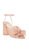Loeffler Randall Camellia Pleated Bow Heel With Ankle Strap In Multi