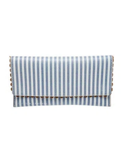 Pre-owned Loeffler Randall Canvas Clutch In Blue