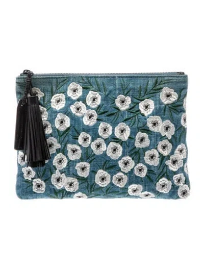 Pre-owned Loeffler Randall Canvas Clutch In Blue