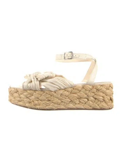 Pre-owned Loeffler Randall Canvas Espadrilles In Neutrals