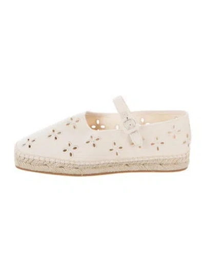 Pre-owned Loeffler Randall Canvas Patterned Espadrilles In Neutrals