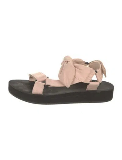 Pre-owned Loeffler Randall Canvas Sandals In Pink