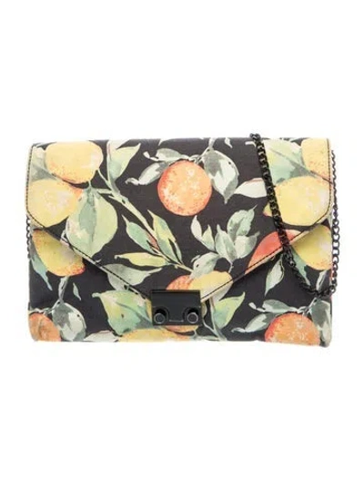 Pre-owned Loeffler Randall Canvas Shoulder Bag In Black