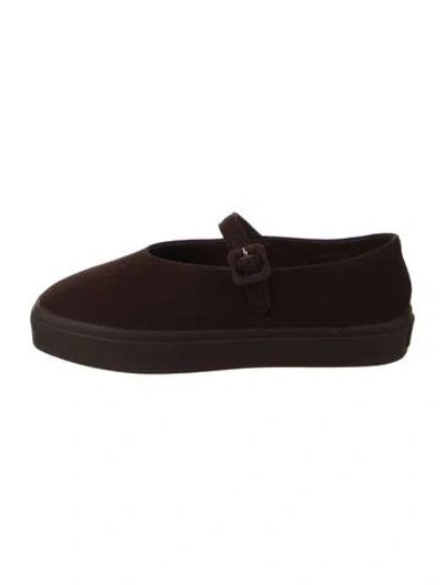 Pre-owned Loeffler Randall Canvas Sneakers In Brown