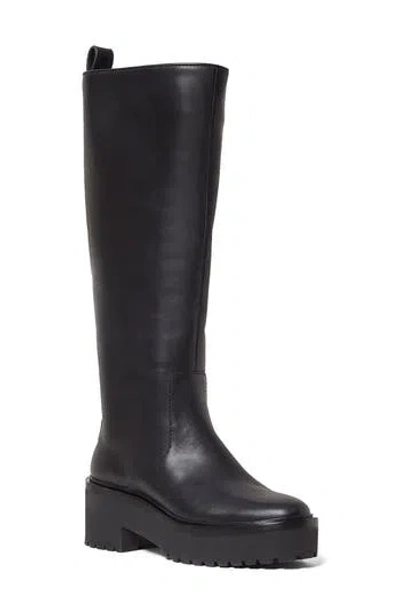 Loeffler Randall Carlee Lug Sole Combat Boot In Black