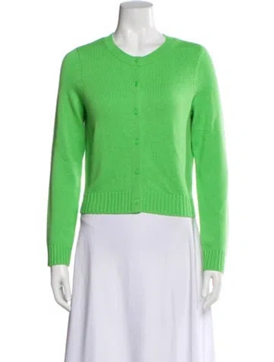 Pre-owned Loeffler Randall Cashmere Crew Neck Sweater W/ Tags In Green