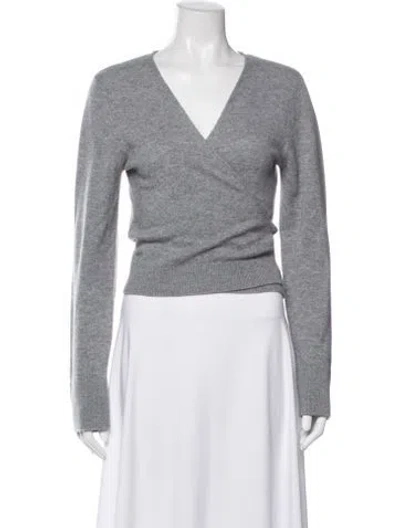 Pre-owned Loeffler Randall Cashmere V-neck Top In Blue