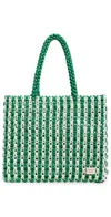 Loeffler Randall Celia Knotted Tote White/green
