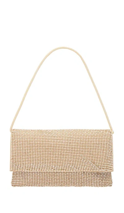 Loeffler Randall Charlee Flap Clutch In Metallic Gold