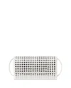 Loeffler Randall Charlee Studded Leather Shoulder Bag In Ecru/silver