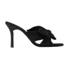 Loeffler Randall Claudia Pleated Skinny Heel Mule In Black In Black