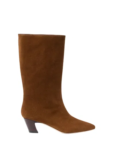 Loeffler Randall Cleo Cacao Suede Calf Boot In Brown