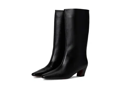 Loeffler Randall Cleo Kicked Heel Calf Boots In Black