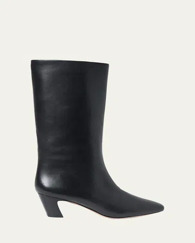 LOEFFLER RANDALL CLEO LEATHER MID BOOTS