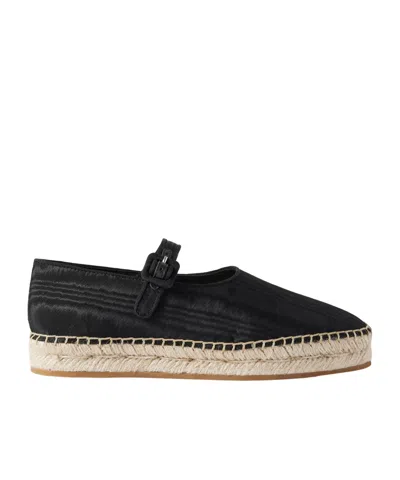 Loeffler Randall Clover Moire Mary Jane Espadrilles In Black