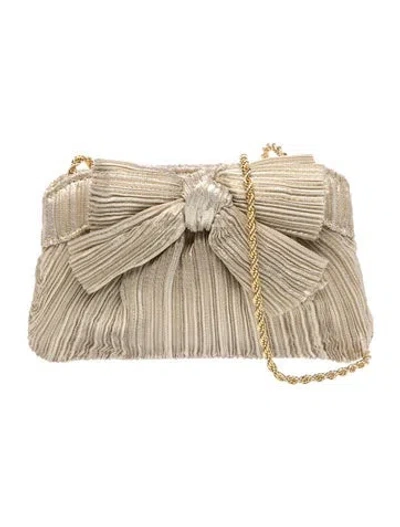 Pre-owned Loeffler Randall Clutch W/ Tags In Gold/metallic