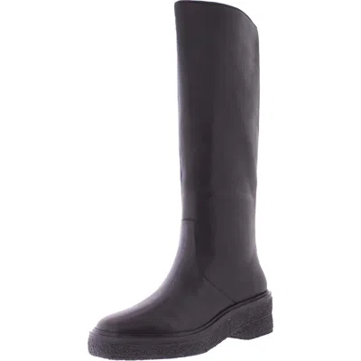 Loeffler Randall Collins Womens Faux Leather Tall Knee-high Boots In Black
