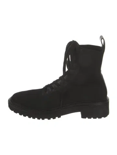 Pre-owned Loeffler Randall Combat Boots In Black