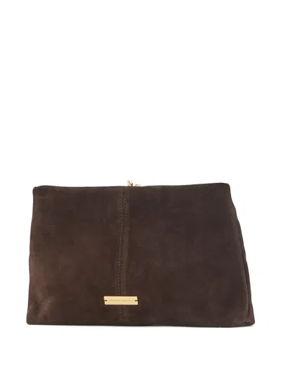 Loeffler Randall Corrine Gathered Clutch Bag In Brown