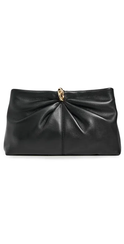 Loeffler Randall Corrine Gathered Multi Ring Clutch Black