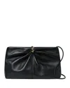 Loeffler Randall Corrine Small Multi Ring Gathered Clutch In Black