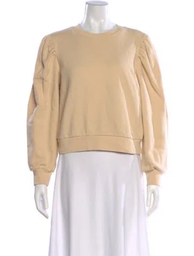 Pre-owned Loeffler Randall Crew Neck Long Sleeve Sweatshirt In Neutral