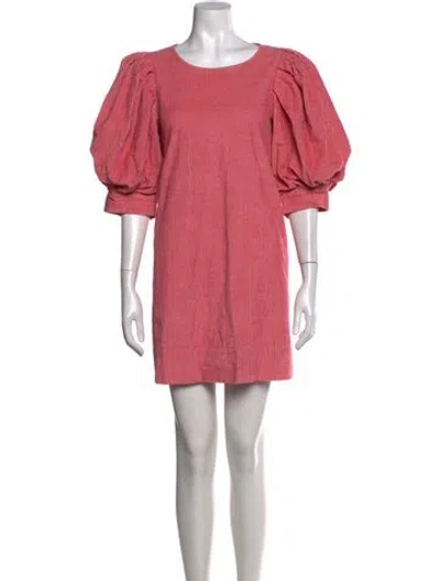 Pre-owned Loeffler Randall Crew Neck Mini Dress In Pink