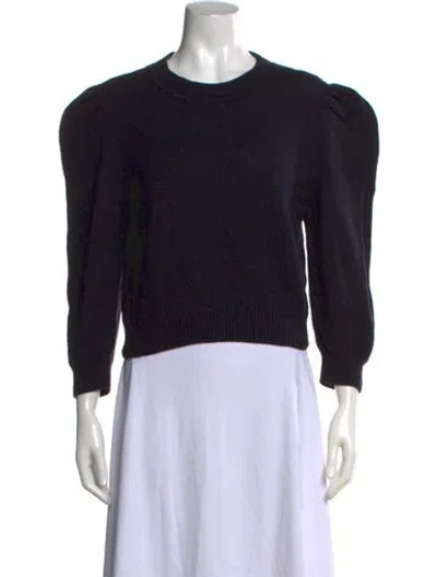 Pre-owned Loeffler Randall Crew Neck Sweater In Black