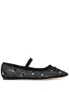 Loeffler Randall Women's Leonie Embellished Ballet Flats In Black