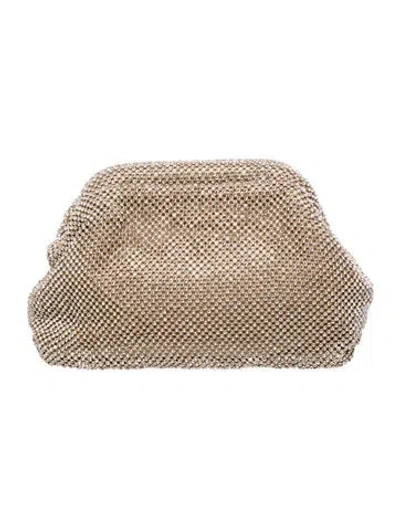 Pre-owned Loeffler Randall Crystal Minaudière In Silver