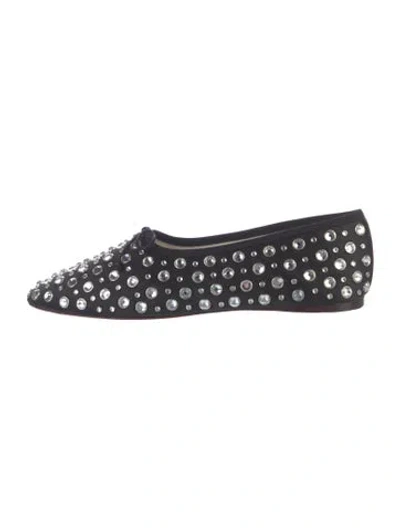 Pre-owned Loeffler Randall Crystal Patterned Ballet Flats In Blue