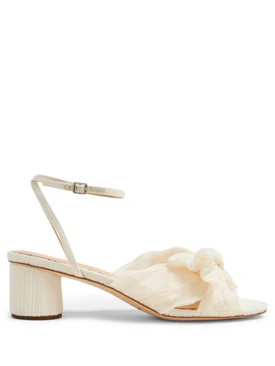Loeffler Randall Dahlia 50mm Pleated Sandals In Neutrals