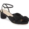 Loeffler Randall Dahlia Ankle Strap Knotted Sandal In Black