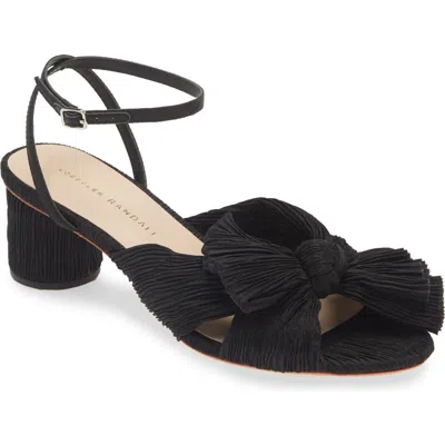 Loeffler Randall Dahlia Ankle Strap Knotted Sandal In Black