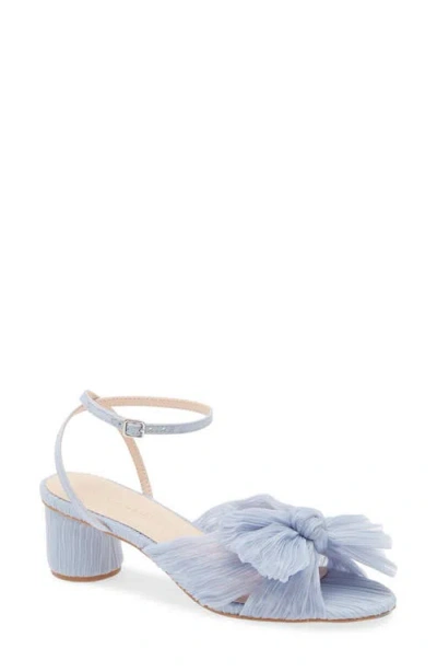 Loeffler Randall Dahlia Ankle Strap Knotted Sandal In Blue