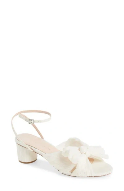 Loeffler Randall Dahlia Ankle Strap Knotted Sandal In Vegan Pearl