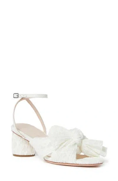 Loeffler Randall Dahlia Ankle Strap Knotted Sandal In White